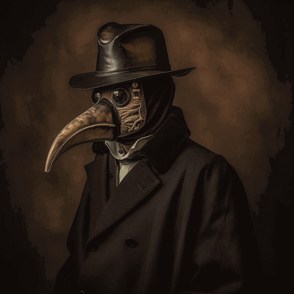 A doctor wearing a plague mask