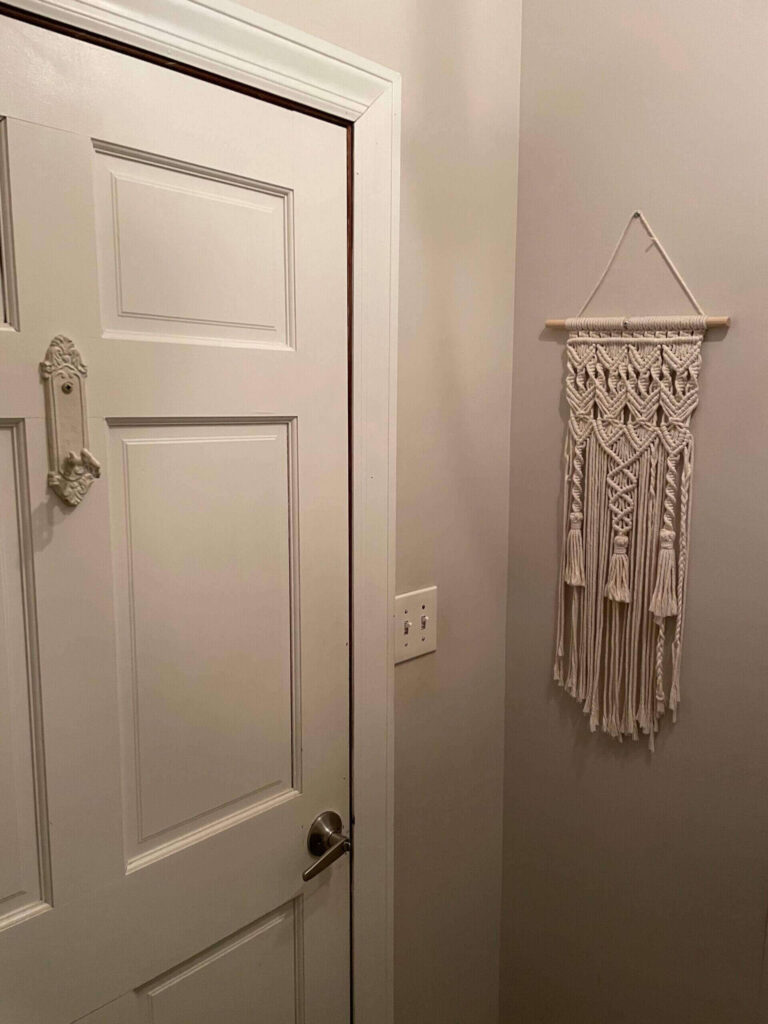 White bathroom door