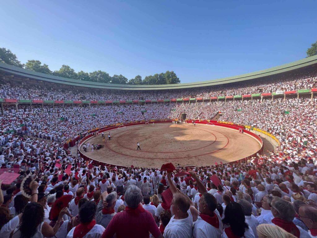 bullfighting ring with a full crowd