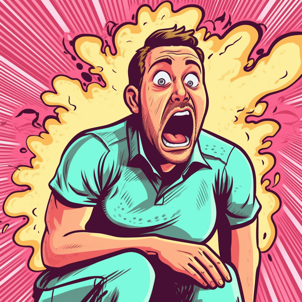 Animated image of a man screaming