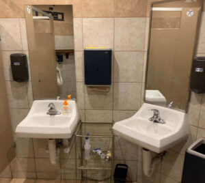 two sinks in a bathroom