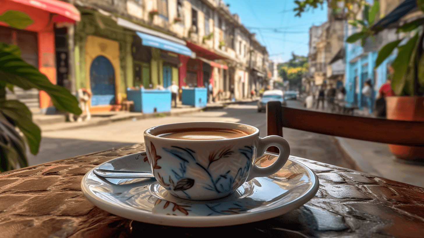 Cup of coffee at a Cuban Cafe.