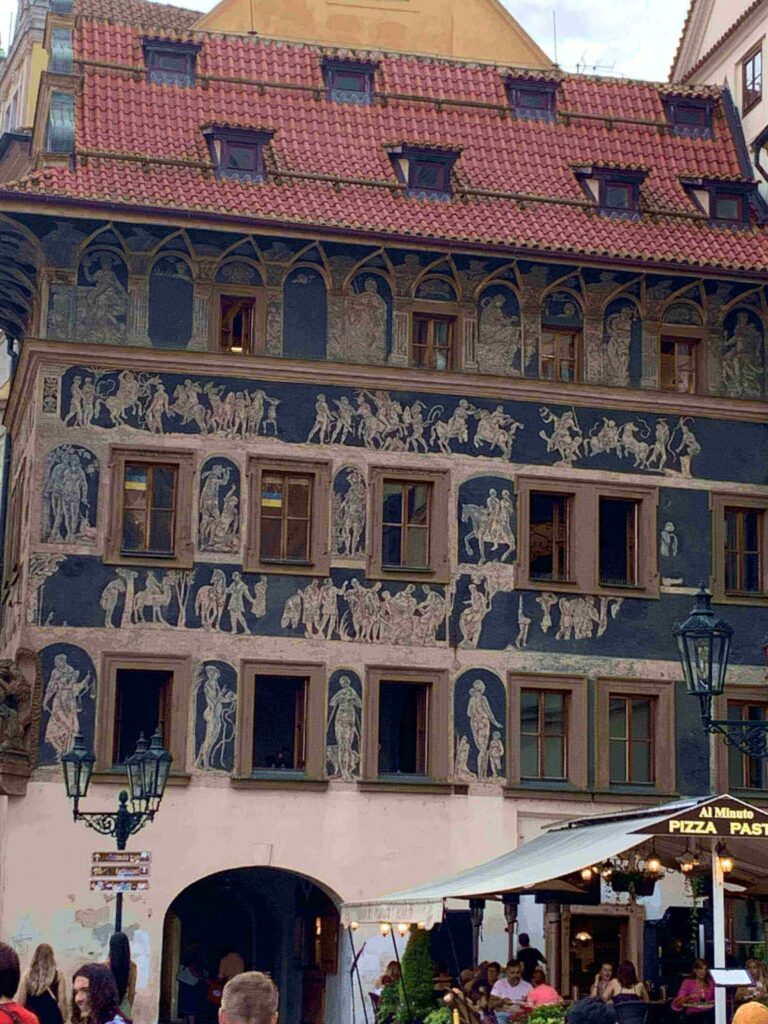 old building with paintings on it