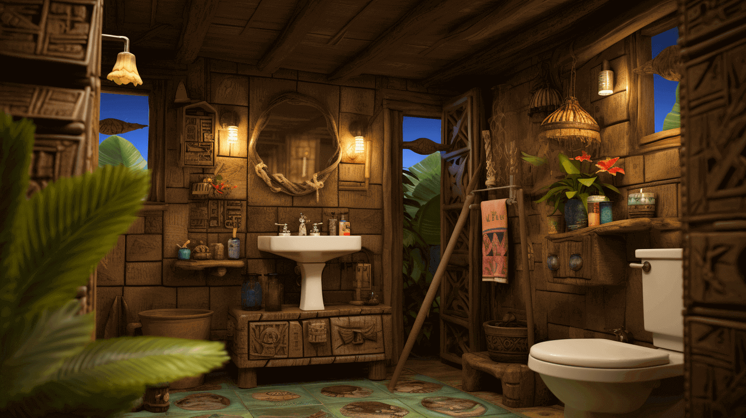 tiki bathroom