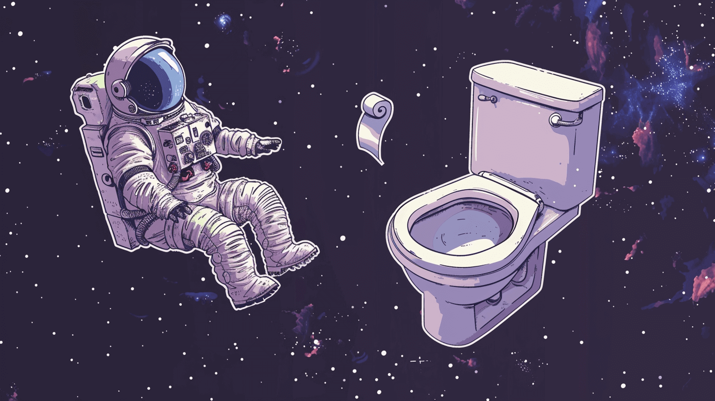 An astronaut floating in space.