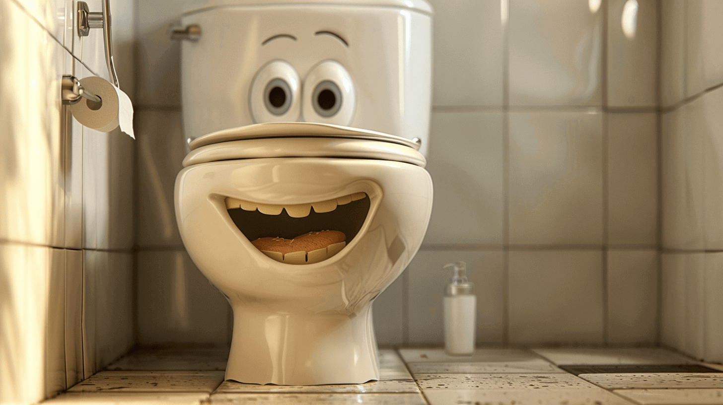 A smiling toilet.